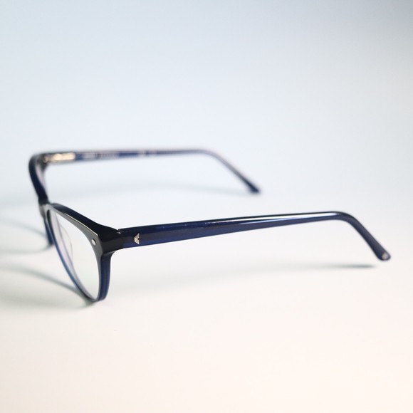 Kore Eyewear 3218 52-17 135 eyeglasses frames blue cat eye browline slim N8 - Picture 3 of 10